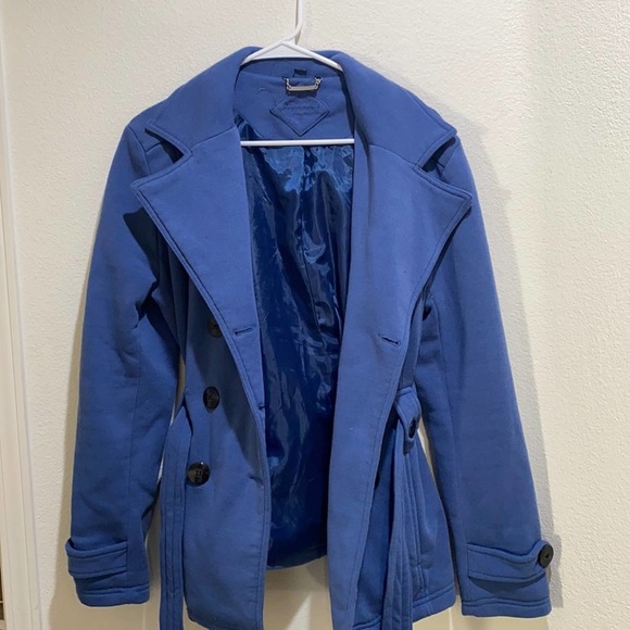 Jou Jou Blue  Double Breasted Jacket Sz XL - Picture 2 of 10